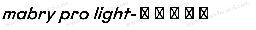 mabry pro light字体转换